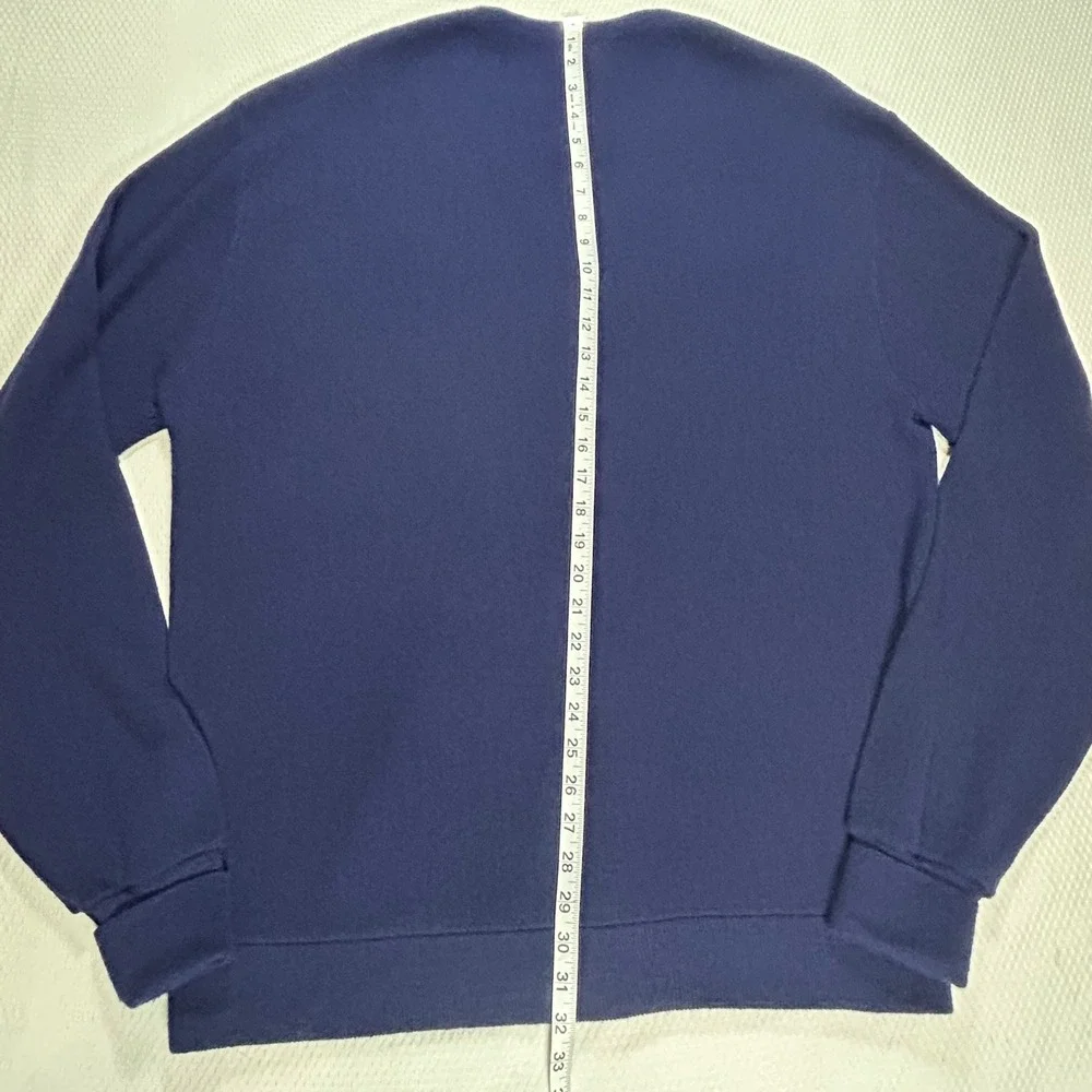 VTG 80's Izod Lacoste Navy Blue Cardigan Sweater Orlon Acrylic Big 1X USA Made